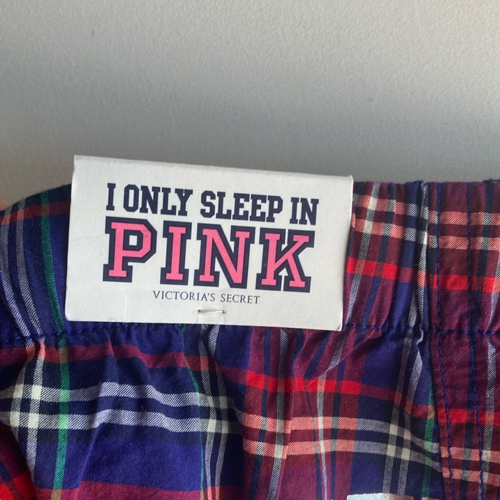 VICTORIA'S SECRET Plaid Women’s Pajama Pants - Blue and Red - Picture 7 of 9